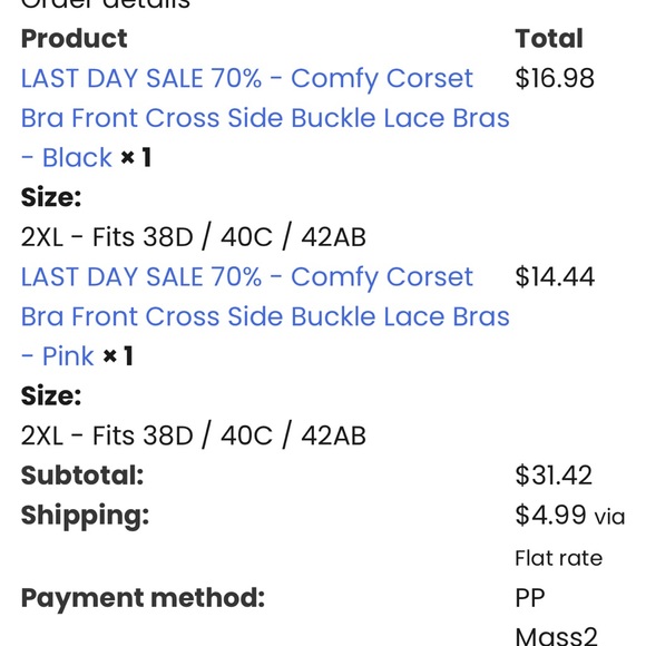 Keneally Bra size 2X - Picture 4 of 4